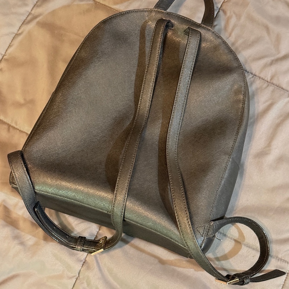 Kate Spade Gray Backpack with Gold Accents - Picture 7 of 15